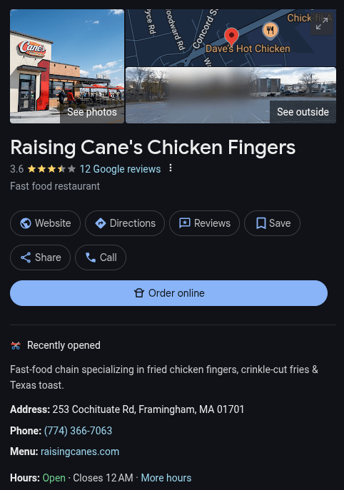 RAISING CANES FRAMINGHAM GRAND OPENING CHICKEN FINGERS RESTAURANT NEAR ME UPDATE MAY.20.2025.